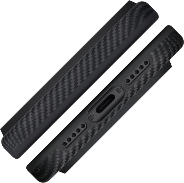 Панель Pitaka Aramid UltraGuard MagSafe для Apple iPhone 17 Pro Max Black/Gray (KI1701PBM) - зображення 5