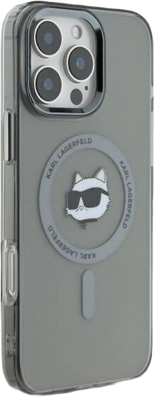 Etui plecki Karl Lagerfeld IML Metal Choupette Head MagSafe do iPhone 16 Pro Max Black (KLHMP16XHLSCHK) - obraz 2