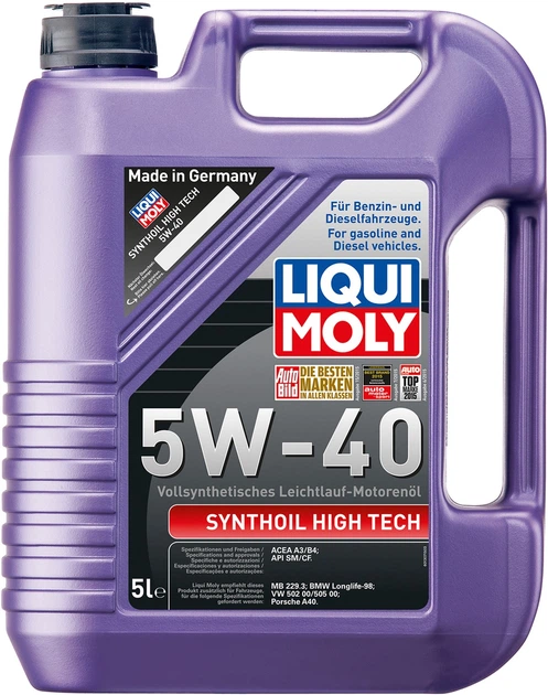 Моторна олива Liqui Moly Synthoil High Tech 5W-40 5 л 1856 (4100420018565) - зображення 2