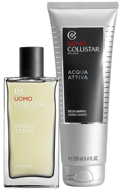 Zestaw męski Collistar Uomo Acqua Attiva Woda toaletowa 100 ml + Perfumowany żel do włosów i ciała 250 ml (8015150009652) - obraz 2