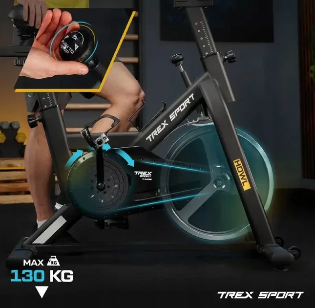 Спинбайк Trex Sport HOWL TX-640SB маховик 12 кг Черный - изображение 3