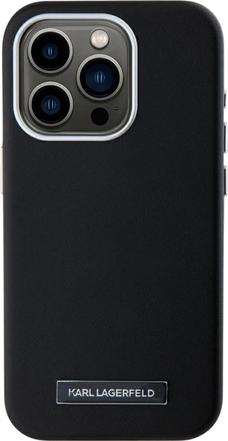 Панель Karl Lagerfeld FW Metal Plate MagSafe для Apple iPhone 15 Pro Max Black (3666339254919) - зображення 3