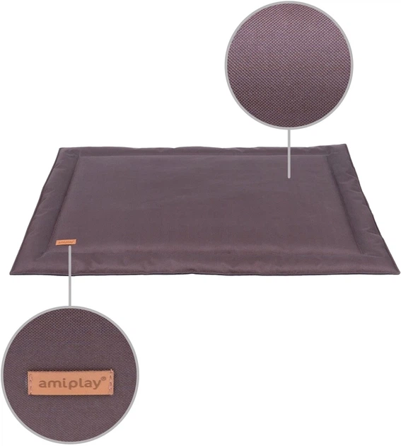 Mata dla psów Amiplay Country wodoodporna XL 100 x 70 x 1.5 cm Brązowa (5907563261068) - obraz 2