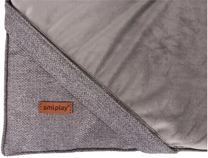 Mata dla psów i kotów Amiplay Siena L 82 x 60 x 1.5 cm Szara (5907563299009) - obraz 3