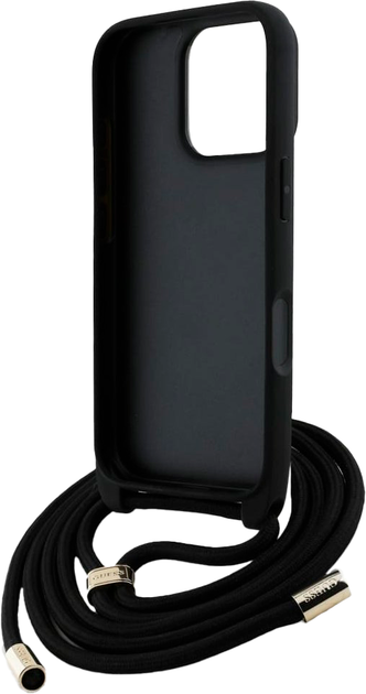 Панель Guess 4G Big Logo Cord Stap Crossbody для Apple iPhone 16 Pro Max Black (3666339434298) - зображення 6
