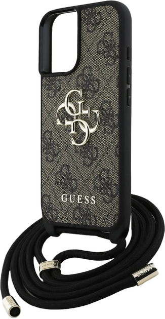 Панель Guess 4G Big Logo Cord Stap Crossbody для Apple iPhone 16 Brown (3666339434410) - зображення 5