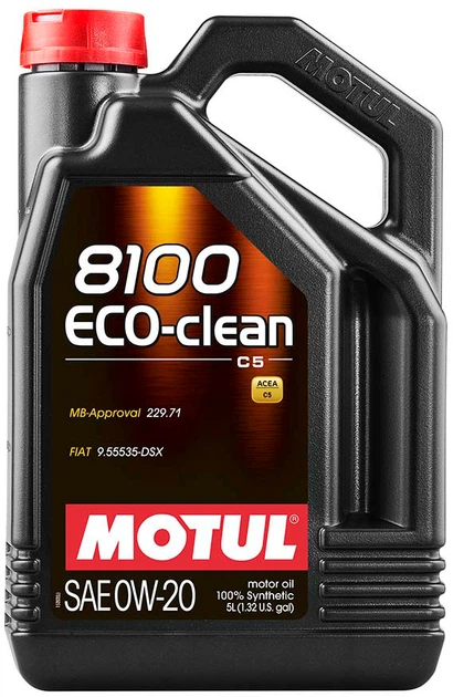 Olej silnikowy Motul 8100 Eco-clean SAE 0W20 5 l 108862 (3374650287362) - obraz 1