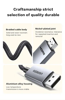 Кабель видео Ugreen Displayport to HDMI 4K 60Hz / 1080P 240Hz однонаправленный 1.5 м Grey (HD169) - изображение 8