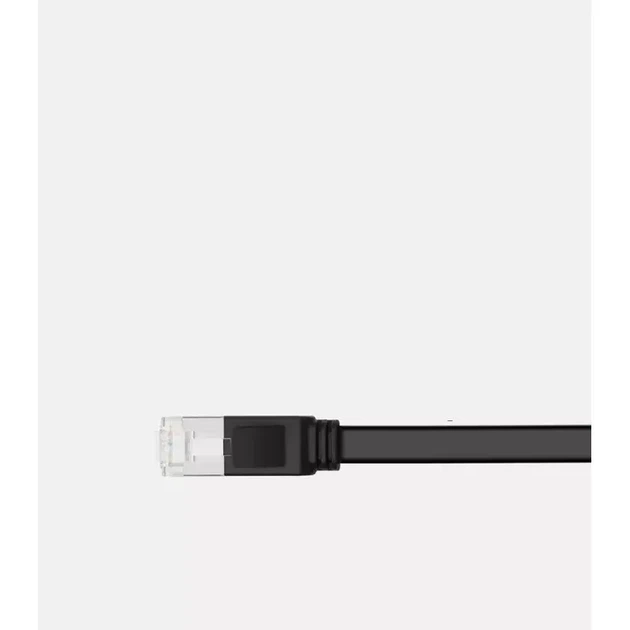 Интернет кабель Ugreen Cat 6 UTP Ethernet плоский сетевой шнур патч-корд 1000 Mbps 1 м Black (NW101) - изображение 10