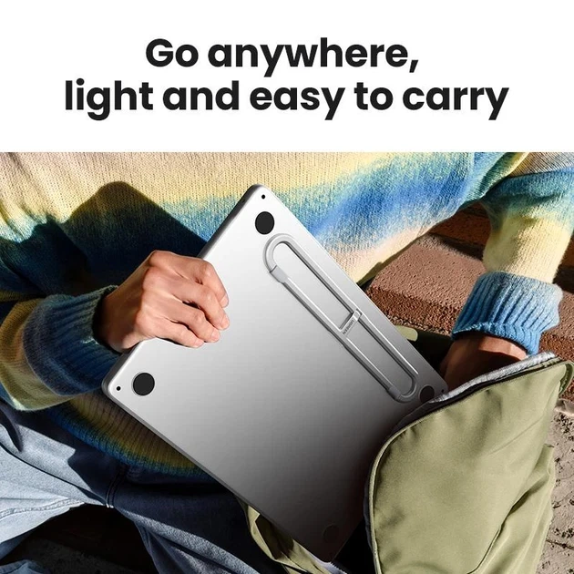 Регулируемая настольная подставка для ноутбука UGREEN Invisible Portable Desktop Laptop Stand 13-17.3" Silver (LP846) - Фото 4 Регулируемая настольная подставка для ноутбука UGREEN Invisible Portable Desktop Laptop Stand 13-17.3" Silver (LP846) - изображение 4