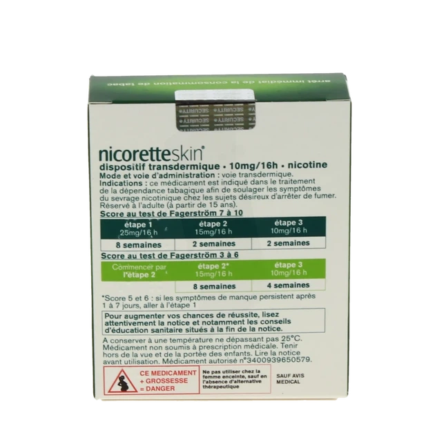 NicoretteSkin Никотиновый трансдермальный пластырь 10 мг/16 часов 7 шт. (Nicotine Patches) - изображение 2