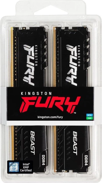 Kingston FURY 32 GB (2x16GB) DDR4 3200 MHz Beast Black (KF432C16BB1K2/32WP) - зображення 6