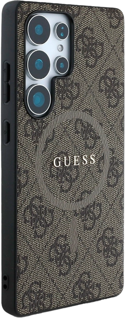 Etui Guess Fixed Glitter Big 4G Metal do Samsung Galaxy S25 Ultra Brown (3666339441722) - obraz 4