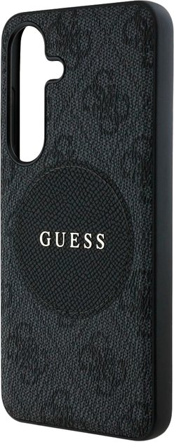 Etui Guess 4G Round Patch Classic Logo MagSafe do Samsung Galaxy S25 Black (3666339448912) - obraz 6