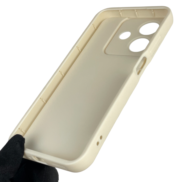 Чехол силиконовый Soft Touch с 3D принтом для Oppo A3x молочный (Полная защита камеры) - изображение 3