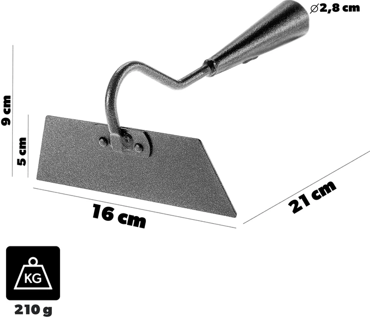 Haczka trapezowa Kadax Indre 16 cm bez trzonka (K10131) - obraz 8