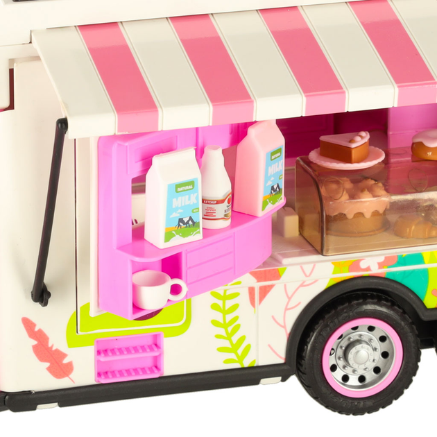 Zdalnie sterowany kamper KIK z dźwiękiem, światłem i akcesoriami Różowy (5903039767584) - obraz 14