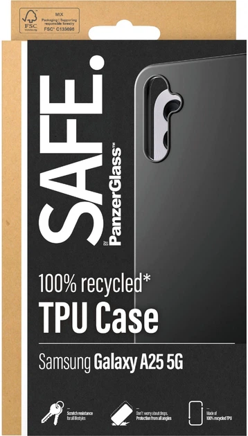 Etui plecki PanzerGlass SAFE. do Samsung Galaxy A25 Black (SAFE95685) - obraz 4