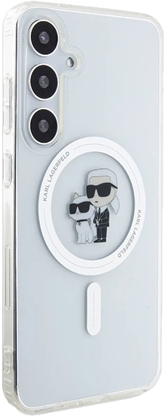 Etui plecki Karl Lagerfeld Karl & Choupette Head na Samsung Galaxy S24 (S921) z MagSafe Przezroczysty (3666339241810) - obraz 7
