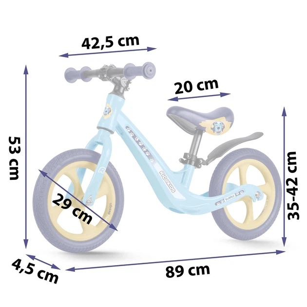 Rowerek biegowy dla dzieci Ricokids FUNNU 12" Pies Niebieski (5903890629656) - obraz 8