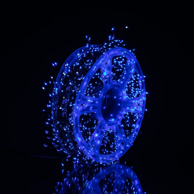 Гирлянда светодиодная 100 м 3000 LED для декора помещений синяя PS-6018 - изображение 4