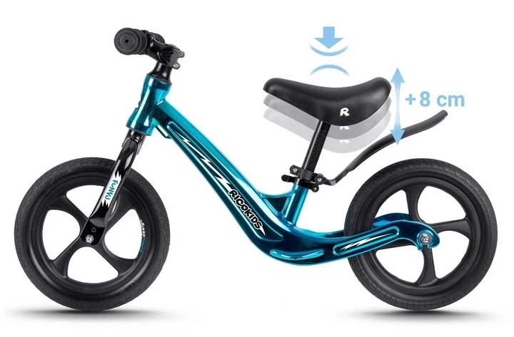 Rowerek biegowy dla dzieci Ricokids FUNNU 12" Niebieski (5903890629663) - obraz 6