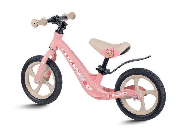 Rowerek biegowy Ricokids FUNNU 12" Kot Różowy (5903890629632) - obraz 3