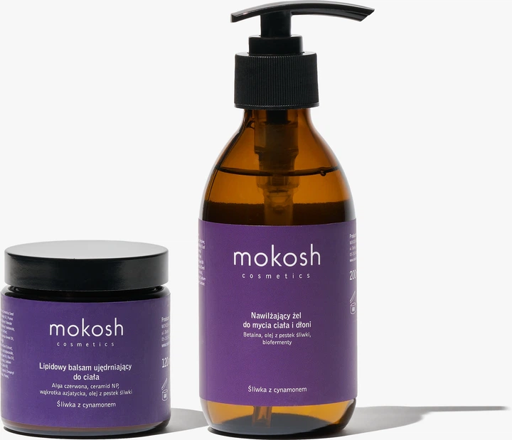 Набір для догляду за тілом Mokosh Tancerz Zmysłowy Rytuał Гель для миття тіла та рук зволожувальний 200 мл + Ліпідний бальзам зміцнювальний 120 мл (5902729030823) - зображення 2