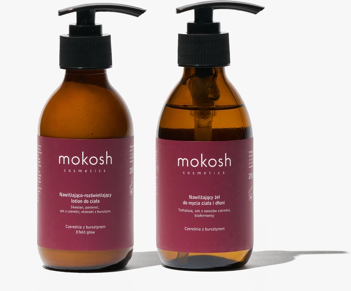 Набір для догляду за тілом Mokosh Kometek Lśniąca Radość Гель для миття тіла та рук зволожувальний 200 мл + Лосьйон зволожувально-освітлювальний 200 мл (5902729030083) - зображення 2