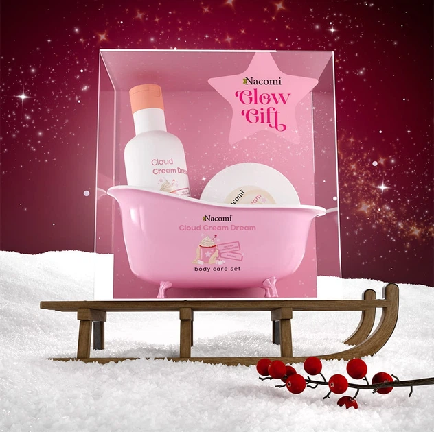 Набір для догляду за тілом Nacomi Cloud Cream Dream Гель для душу 300 мл + Кремове масло 100 мл (5902539725407) - зображення 4