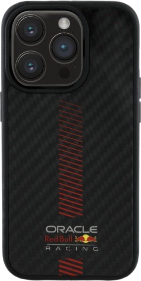 Etui Red Bull Carbon Fiber Power Bar MagSafe do Apple iPhone 15 Pro Black (RBHMP15L24CFGSMK) - obraz 3