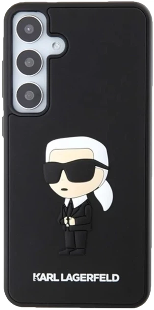 Etui plecki Karl Lagerfeld 3D Rubber Ikonik na Samsung Galaxy S24 Plus (S926) Czarne (3666339242008) - obraz 5
