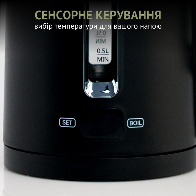 Електрочайник QUIN KTL-202 Black - изображение 4