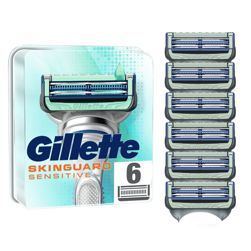Сменные катриджи Gillette Skinguard Sensitive 6шт/уп - Фото 1 Сменные катриджи Gillette Skinguard Sensitive 6шт/уп - изображение 1