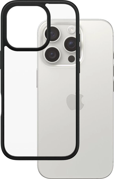 Etui plecki PanzerGlass HardCase do Apple iPhone 16 Pro Transparent/Black (5715685003196) - obraz 1