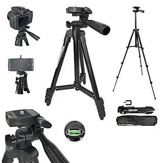 Штатив для телефона и фотоаппарата 0,35-1.02м Tripod 3120 нагрузкой до 2.5 кг, 3 секции с поворот головки на 360°, алюминий - Фото 3 Штатив для телефона и фотоаппарата 0,35-1.02м Tripod 3120 нагрузкой до 2.5 кг, 3 секции с поворот головки на 360°, алюминий - изображение 3