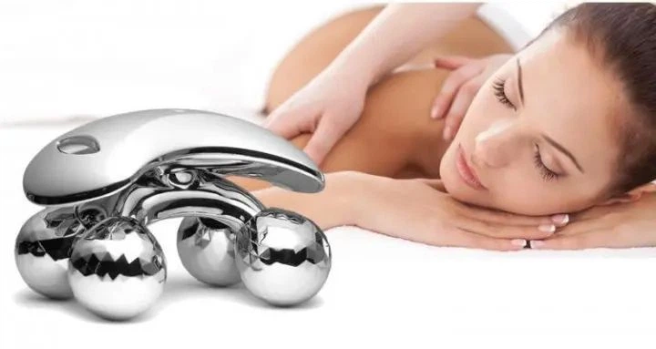 Массажер роликовый для тела с 4 шариками 4D Massager 15 х 12 х 9 см аккумуляторный на солнечной энергии, нержавеющая сталь - изображение 2