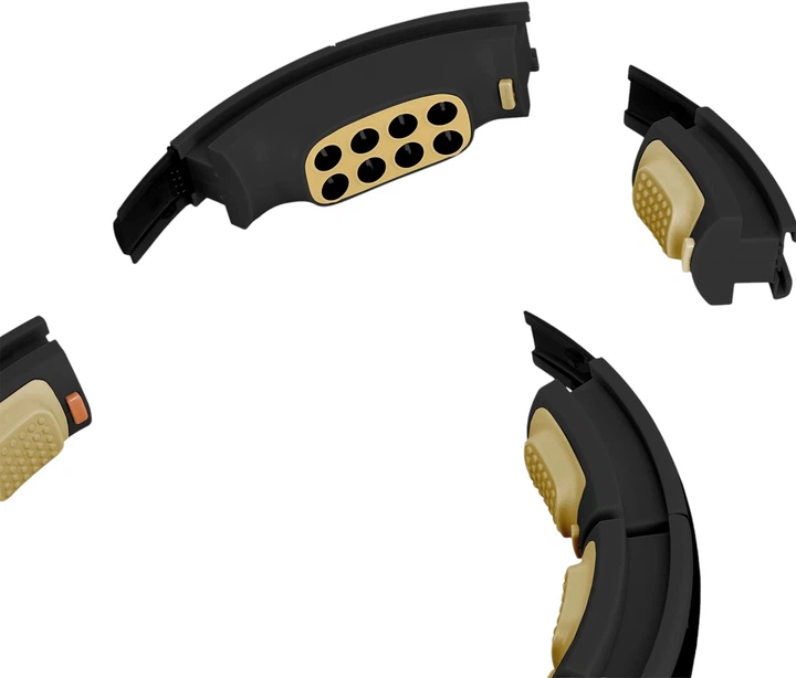 Hula-hop HMS HHM13 z magnesami, obciążnikiem i licznikiem czarno-złoty (5907695557633) - obraz 5