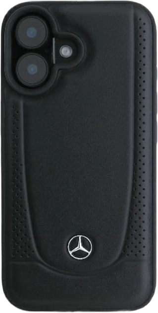 Etui Mercedes Leather Urban do Apple iPhone 16 Black (MEHCP16SARMBK) - obraz 3