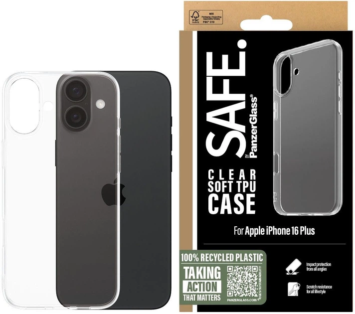 Etui plecki PanzerGlass SAFE. do Apple iPhone 16 Plus Transparent (SAFE95898) - obraz 4