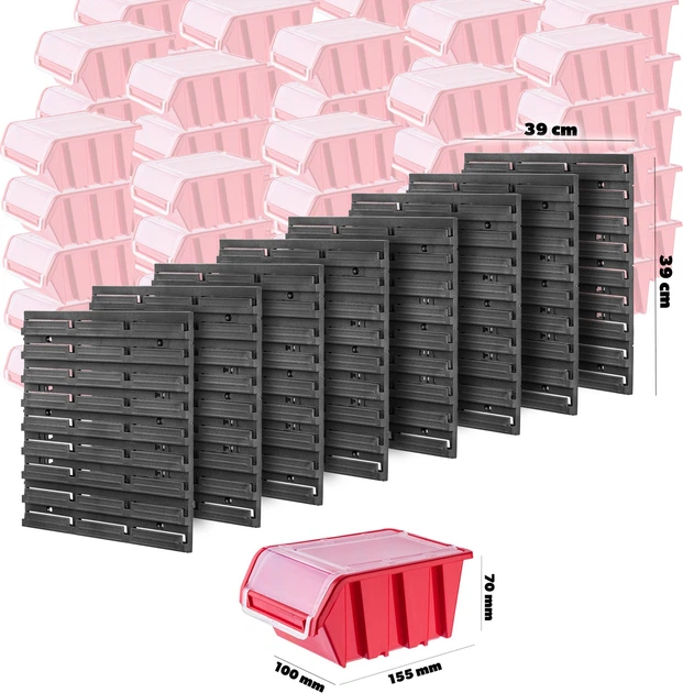 Tablica narzędziowa Kadax K7737 ścianka warsztatowa 156 x 78 cm 135 elementów (5903699468890) - obraz 3