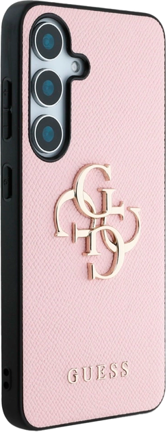 Etui Guess Grained Big 4G Logo Small Classic do Samsung Galaxy S25 Plus Pink (3666339449209) - obraz 4