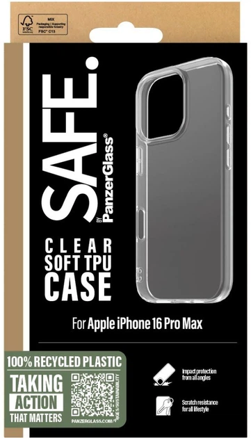 Etui plecki PanzerGlass SAFE. do Apple iPhone 16 Pro Max Transparent (SAFE95899) - obraz 5