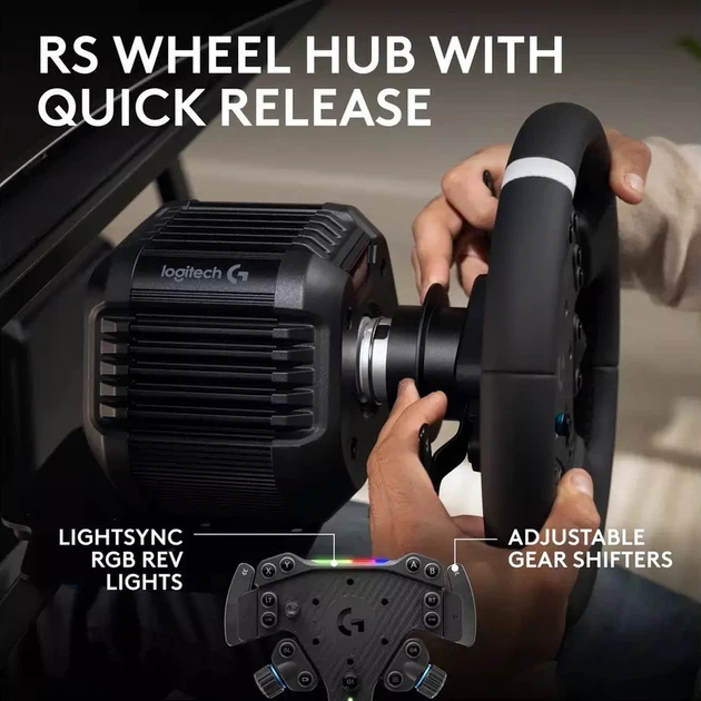 Дротове кермо Logitech G RS50 8 Nm Direct Drive Base and Steering Wheel for Xbox & PC Black (941-000274) - зображення 6