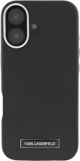 Панель Karl Lagerfeld FW Metal Plate MagSafe для Apple iPhone 16 Plus Black (KLHMP16MPGMSRPK) - зображення 3