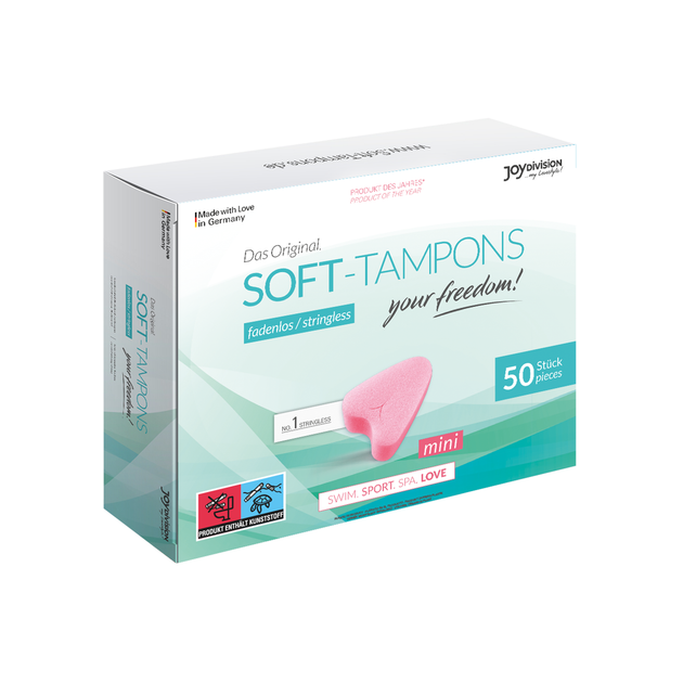 Женские гигиенические мягкие тампоны – Soft-Tampons MINI JoyDivision, 50 шт. - Фото 3 Женские гигиенические мягкие тампоны – Soft-Tampons MINI JoyDivision, 50 шт. - изображение 3