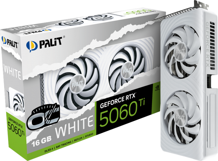 Видеокарта Palit PCI-Ex nVidia GeForce RTX 5060 Ti White OC 16G
