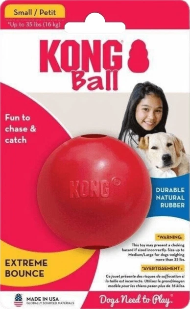 Іграшка для собак Kong Ball з отвором S (35585181226) - зображення 1
