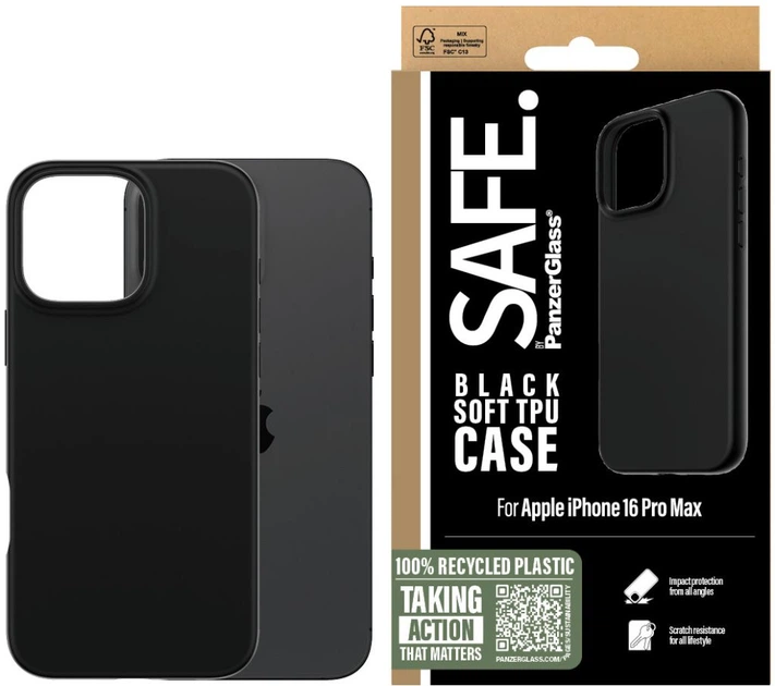 Etui plecki PanzerGlass SAFE. do Apple iPhone 16 Pro Max Black (SAFE95903) - obraz 4