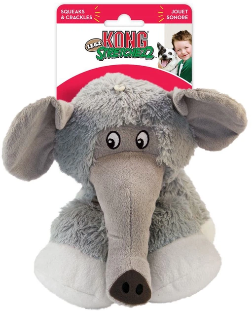 М’яка іграшка для собак Kong Stretchezz Legz Elephant S (35585475370) - зображення 1